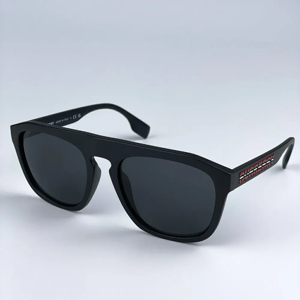 SALE! NEW Burberry BE4396U 346487 Matte Black Grey Square Unisex Sunglasses